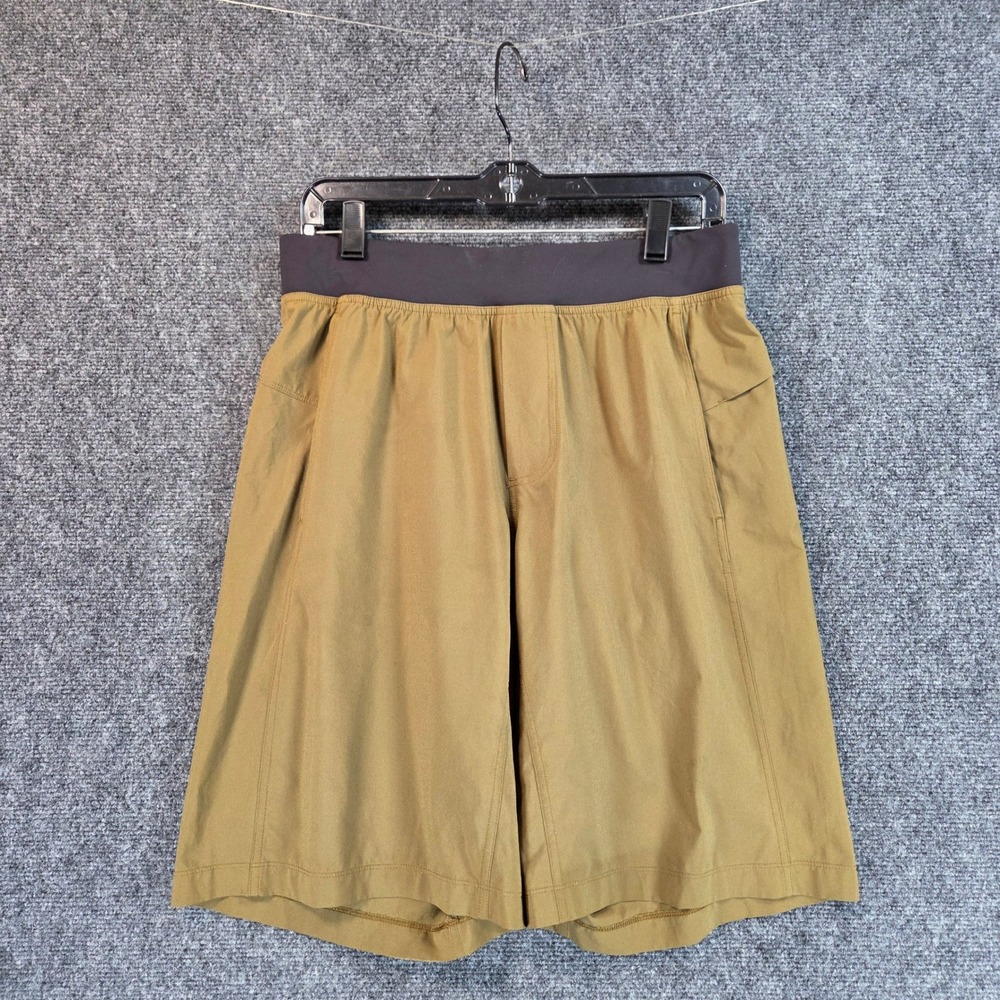 Lululemon Core Shorts Mens Medium Olive Green Pull On Draws6 Gym Athleisure